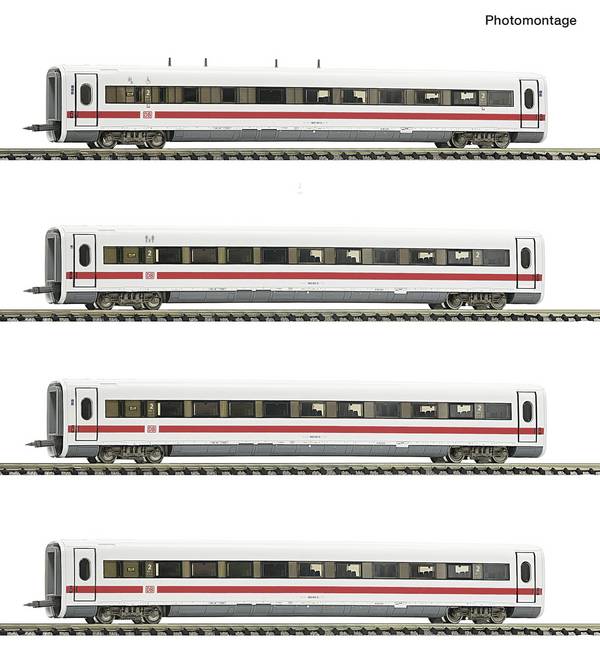 Fleischmann 7760013 N 4 dílná sada Sada: Doplňkový vůz k ICE 1 (BR 401) „30 let ICE“, DB AG 4-dílná sada