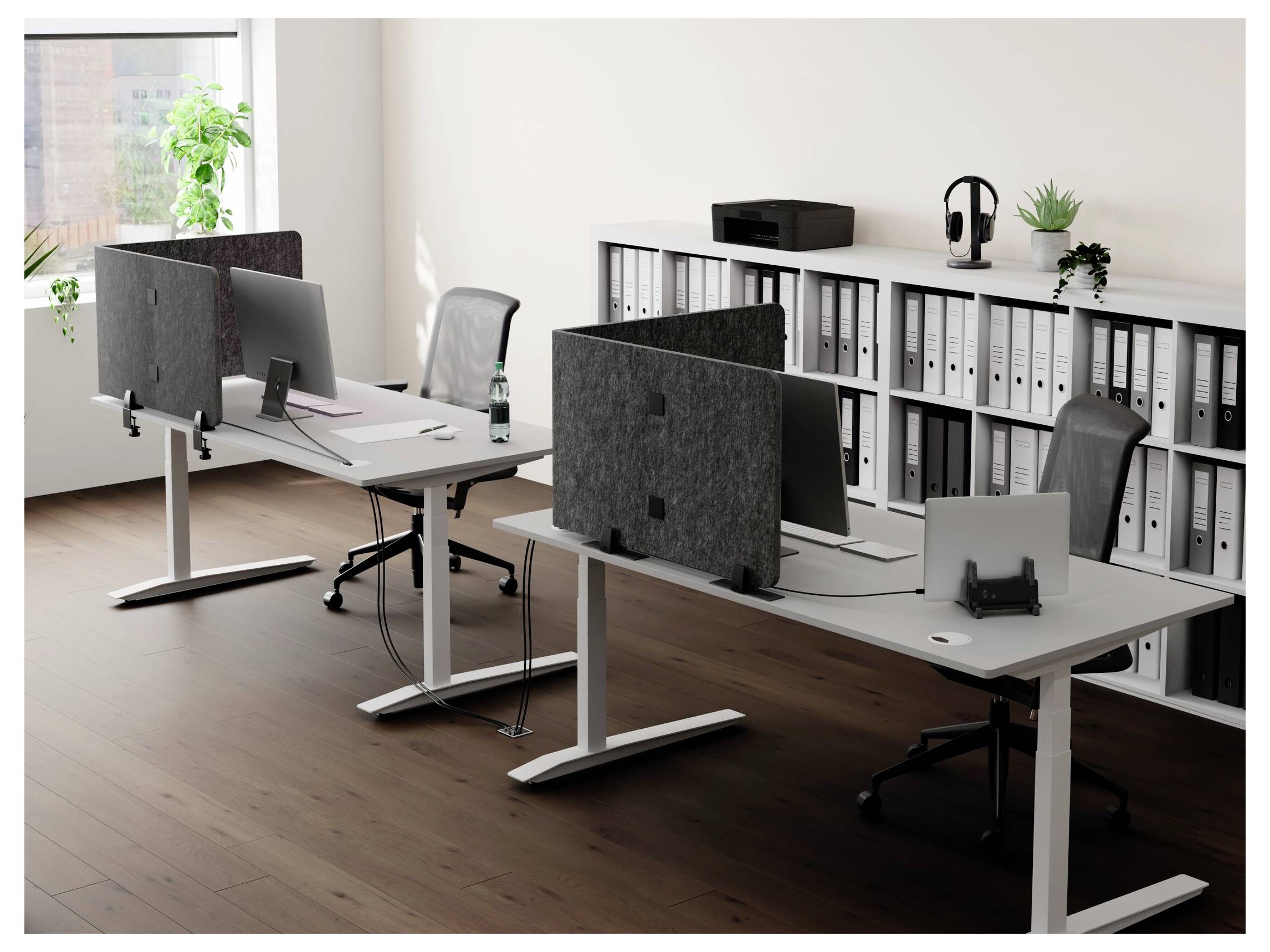 Durable 313558 dělicí příčka na stůl šedá-18