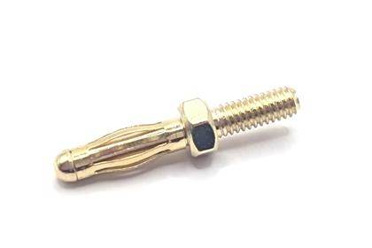 Mueller Electric BU-168-M2.5-6.5MM banánkový konektor zástrčka, rovná Ø pin: 2.5 mm zlatá 1 ks-0