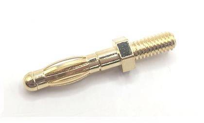 Mueller Electric BU-168-M4-9MM banánkový konektor zásuvka, rovná Ø pin: 4 mm zlatá 1 ks-0