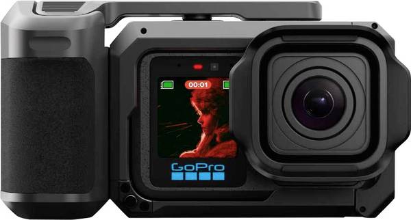 GoPro MISSION 1 PRO GRIP Edition Sportovní outdoorová kamera 4K, 8K, Bluetooth, dotyková obrazovka, odolné proti vodě, chráněné proti stříkající vodě, odolné proti nárazům, stabilizace obrazu, časová prodleva, Wi-Fi, GPS