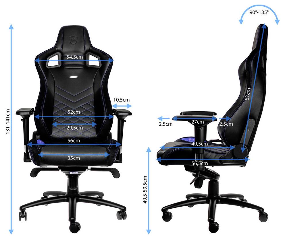 Noblechairs EPIC herní židle černá, modrá-9