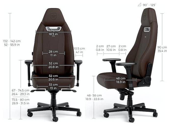 Noblechairs LEGEND - Java Edition herní židle černá, hnědá-7