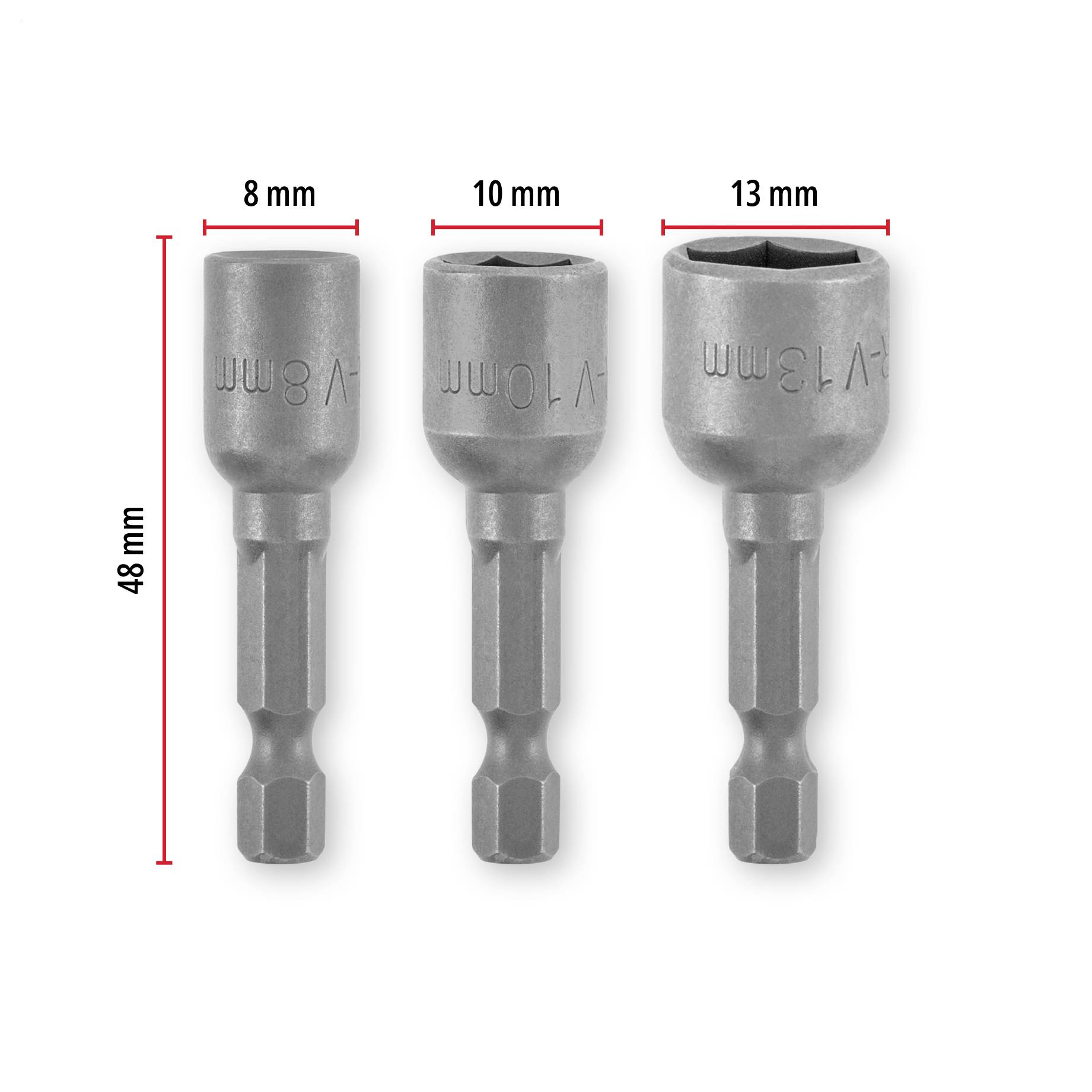 Einhell 135101 sada nástrčných klíčů a bitů 8 - 13 mm 1/4" (6,3 mm)-7