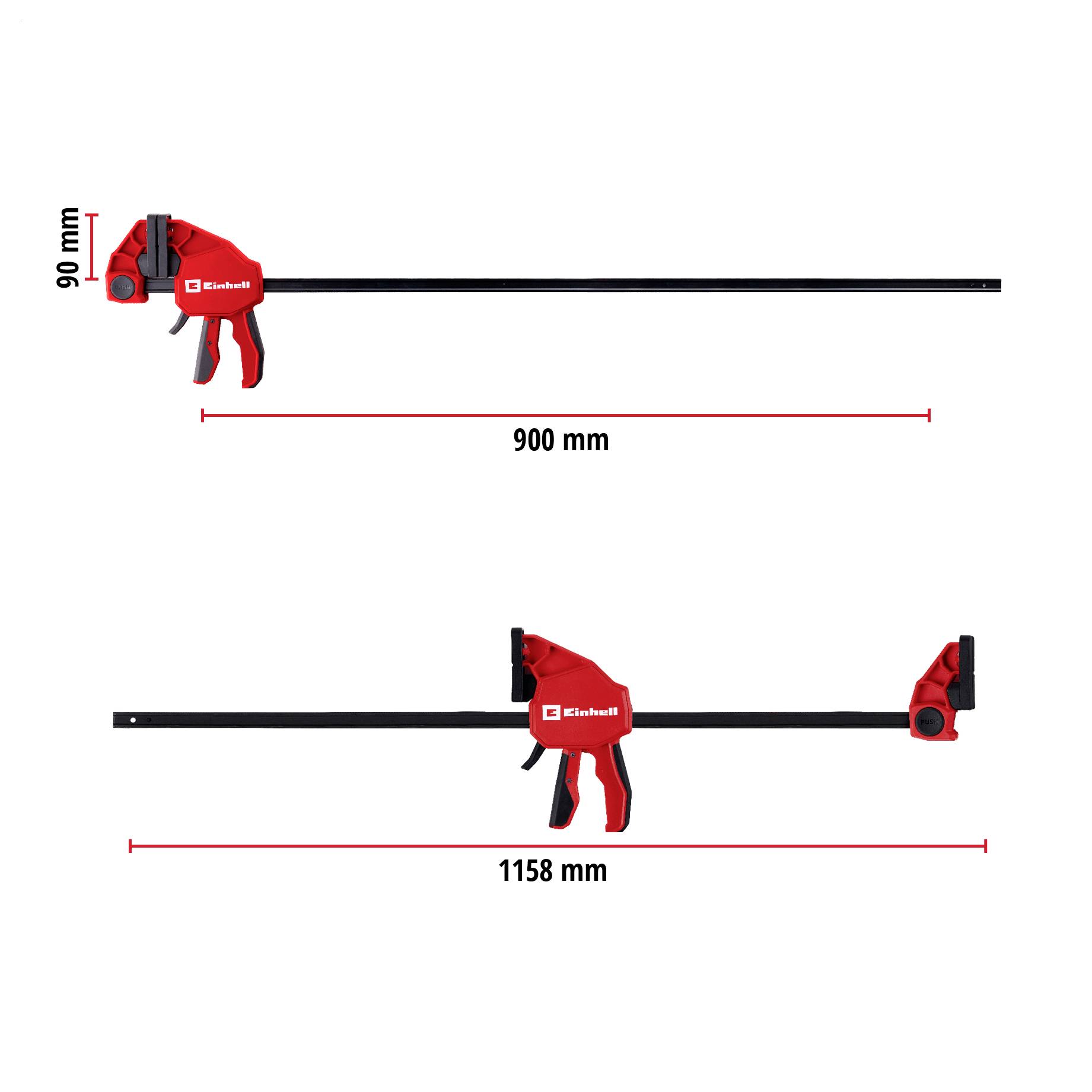 Einhell 930122 jednoruční svorka Vnější délka: 121 mm-8