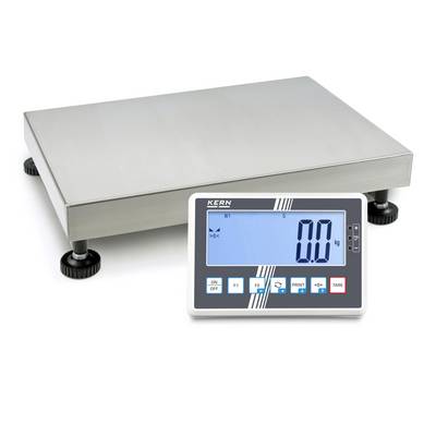 Nerezavěl digitální platformová váha s odděleným displejem ukazujícím 0,0 kg.