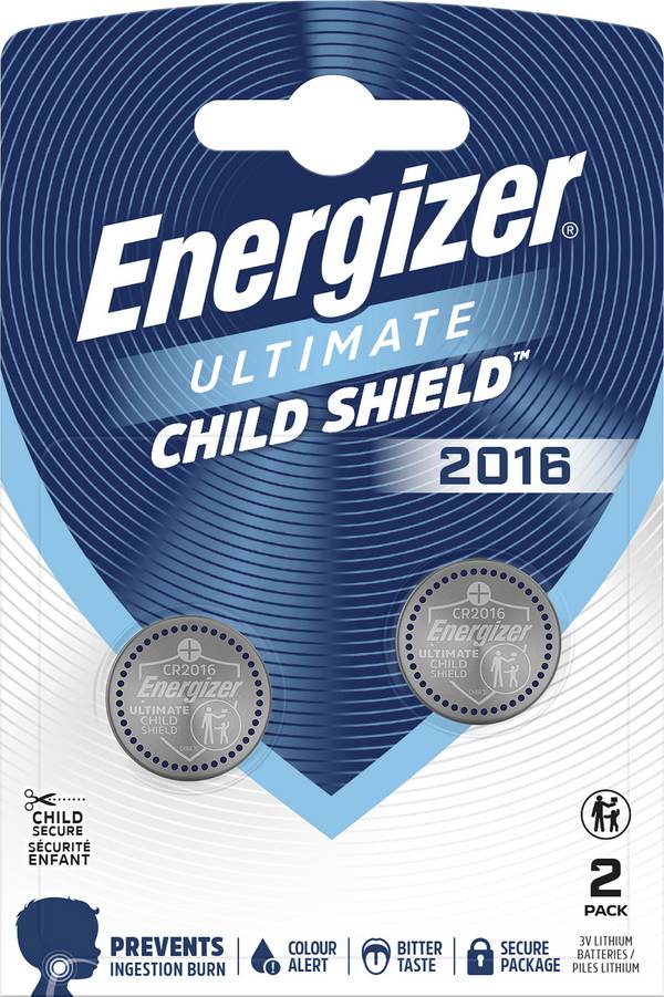 Energizer knoflíkový článek CR 2016 3 V 2 ks 90 mAh lithiová Ultimate Child Shield E304205803