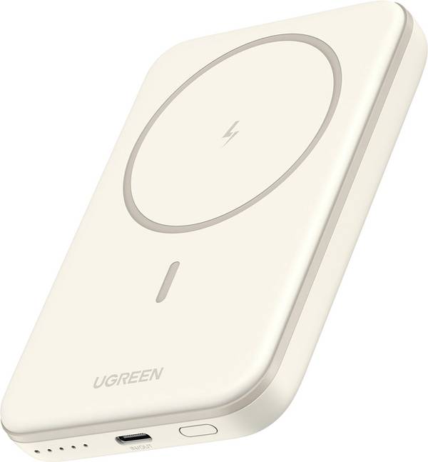 UGREEN  powerbanka Li-Ion, 5000 mAh, MagSafe, bílá