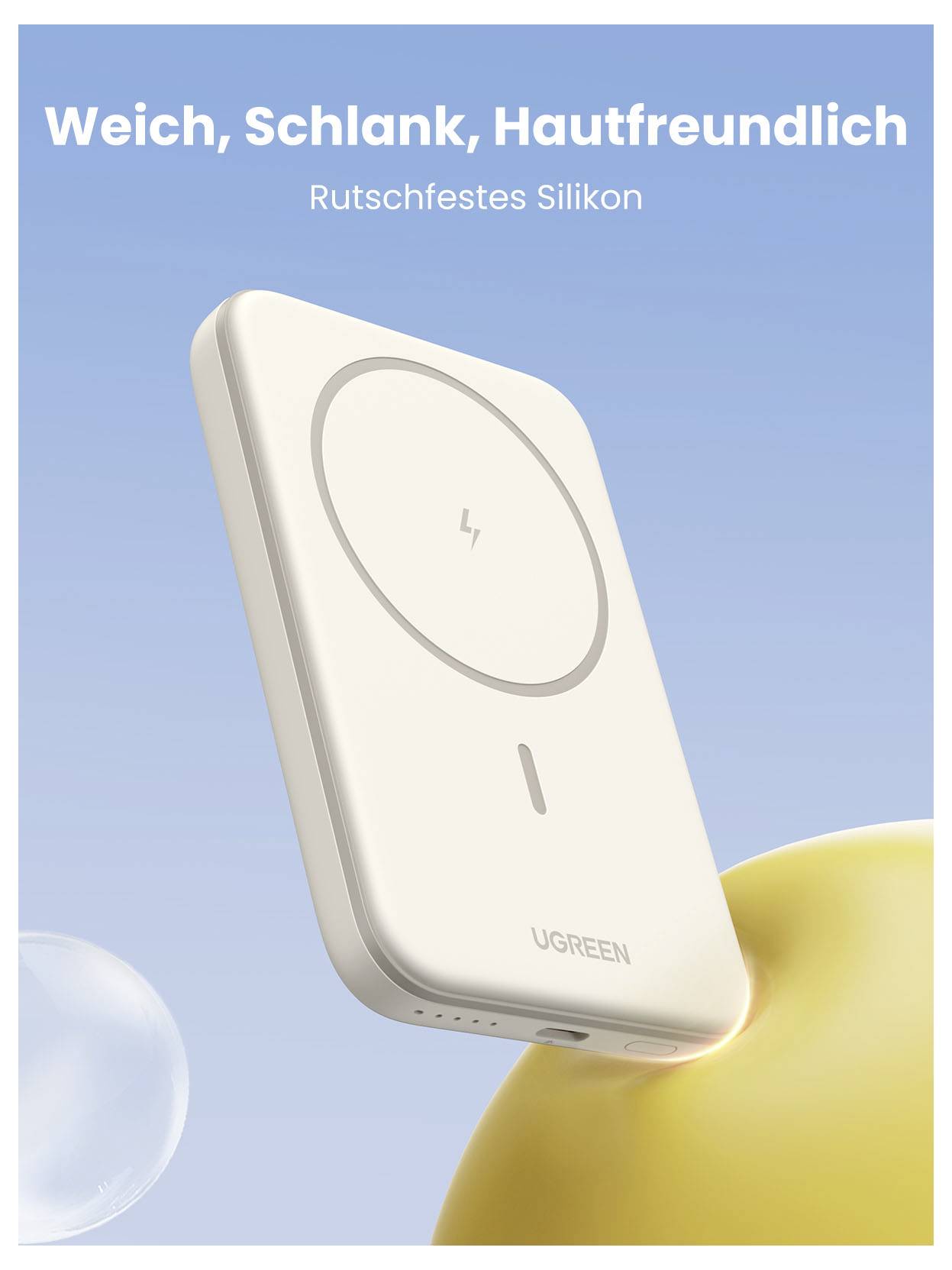 UGREEN powerbanka Li-Ion, 5000 mAh, MagSafe, bílá-2