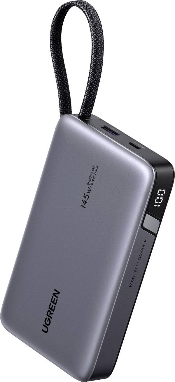 UGREEN  powerbanka Li-Ion, 20000 mAh, Power Delivery 3.0, černá (metalíza), Indikátor stavu