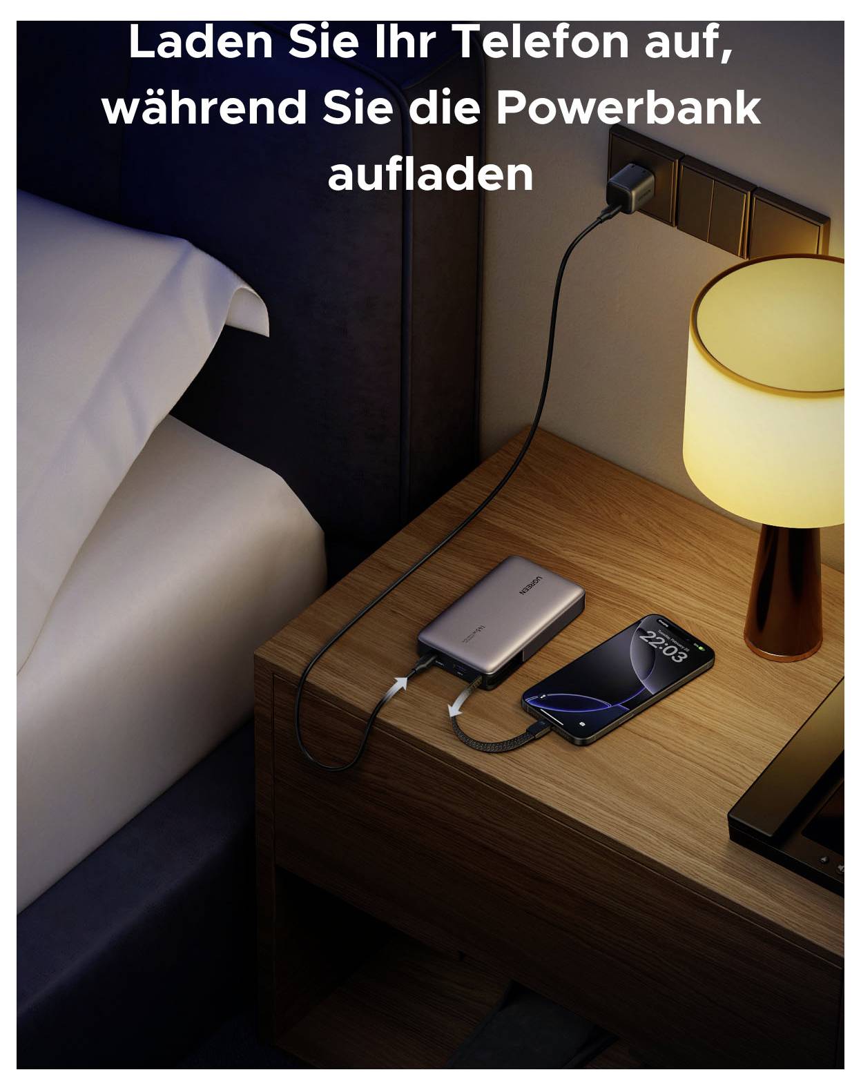Nabijejte svůj telefon, zatímco nabíjíte powerbsku