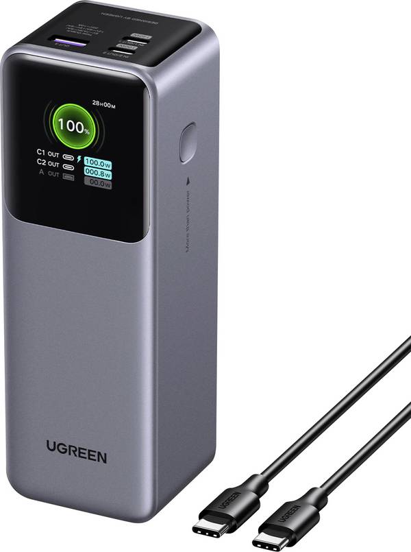 UGREEN  powerbanka Li-Ion, 25000 mAh, Power Delivery 3.0, stříbrná, Indikátor stavu