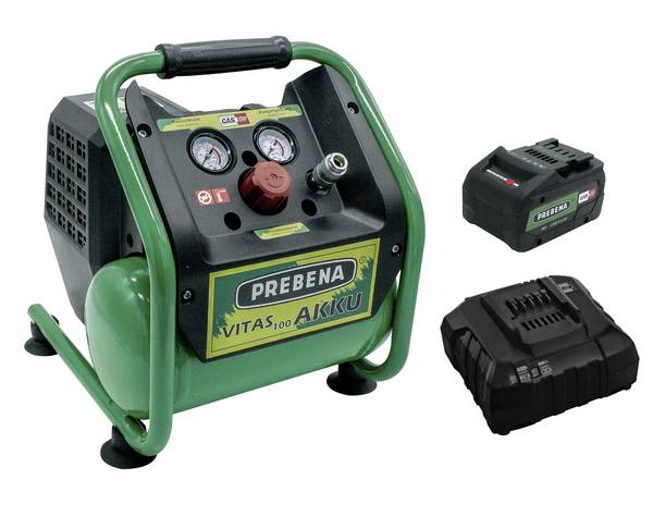 Prebena akumulátorový kompresor pro přípravu stlačeného vzduchu VITAS100-AKKU-SET 5 l 8 bar