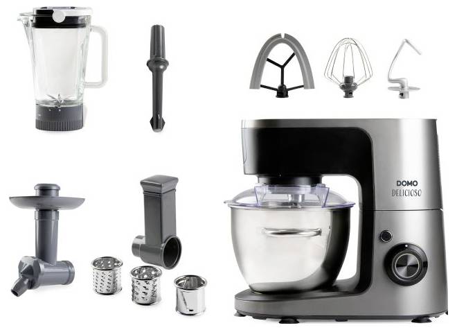 DOMO DO9293KR "Delicioso" kuchyňský robot 1200 W nerezová ocel-9
