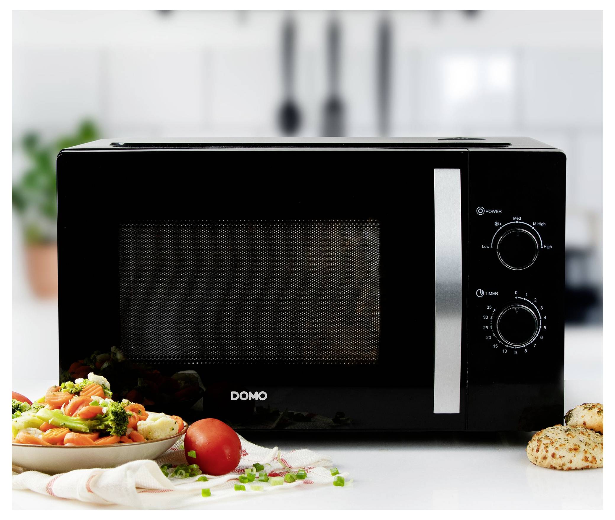 DOMO mikrovlnná trouba černá 900 W-5