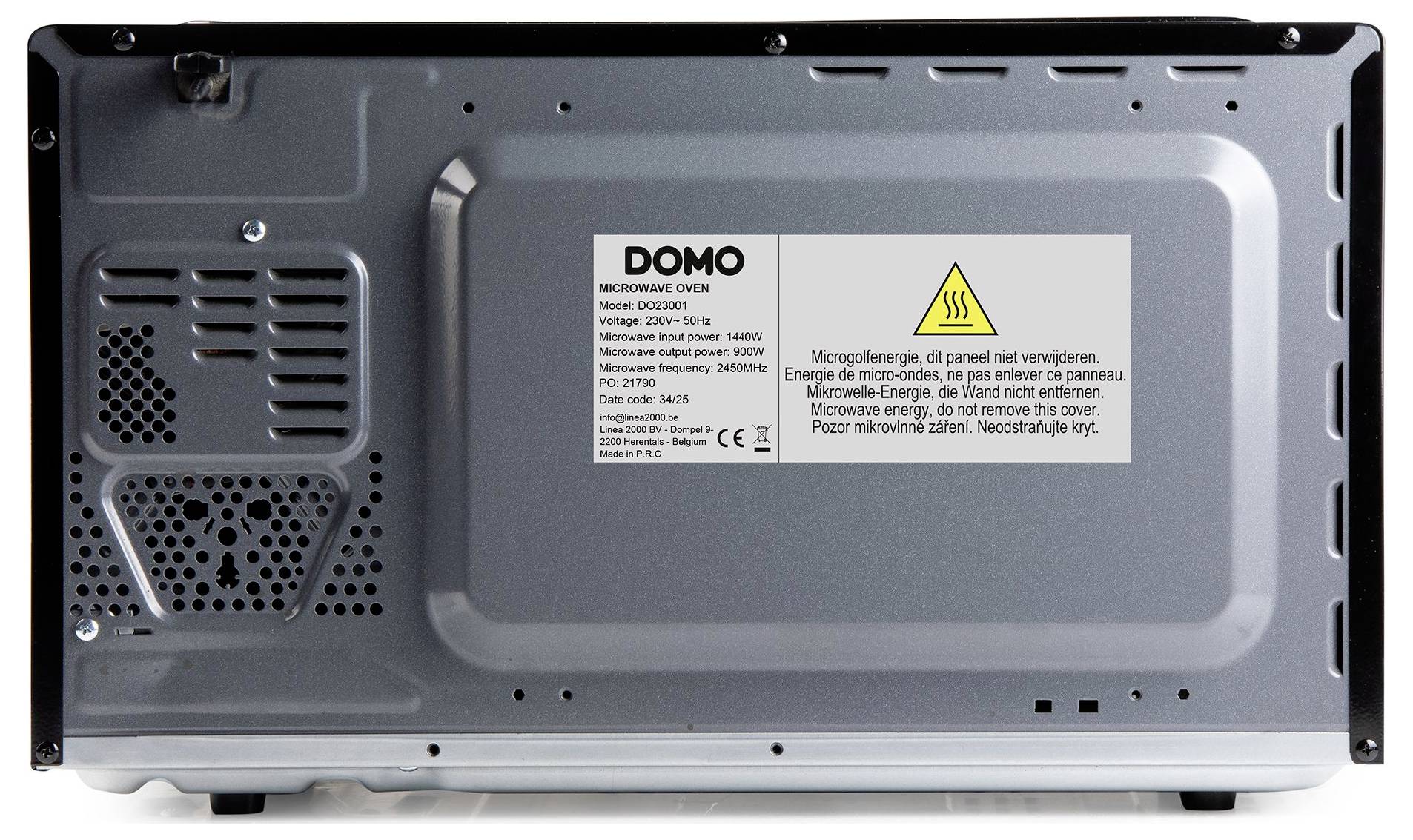 DOMO mikrovlnná trouba černá 900 W-12