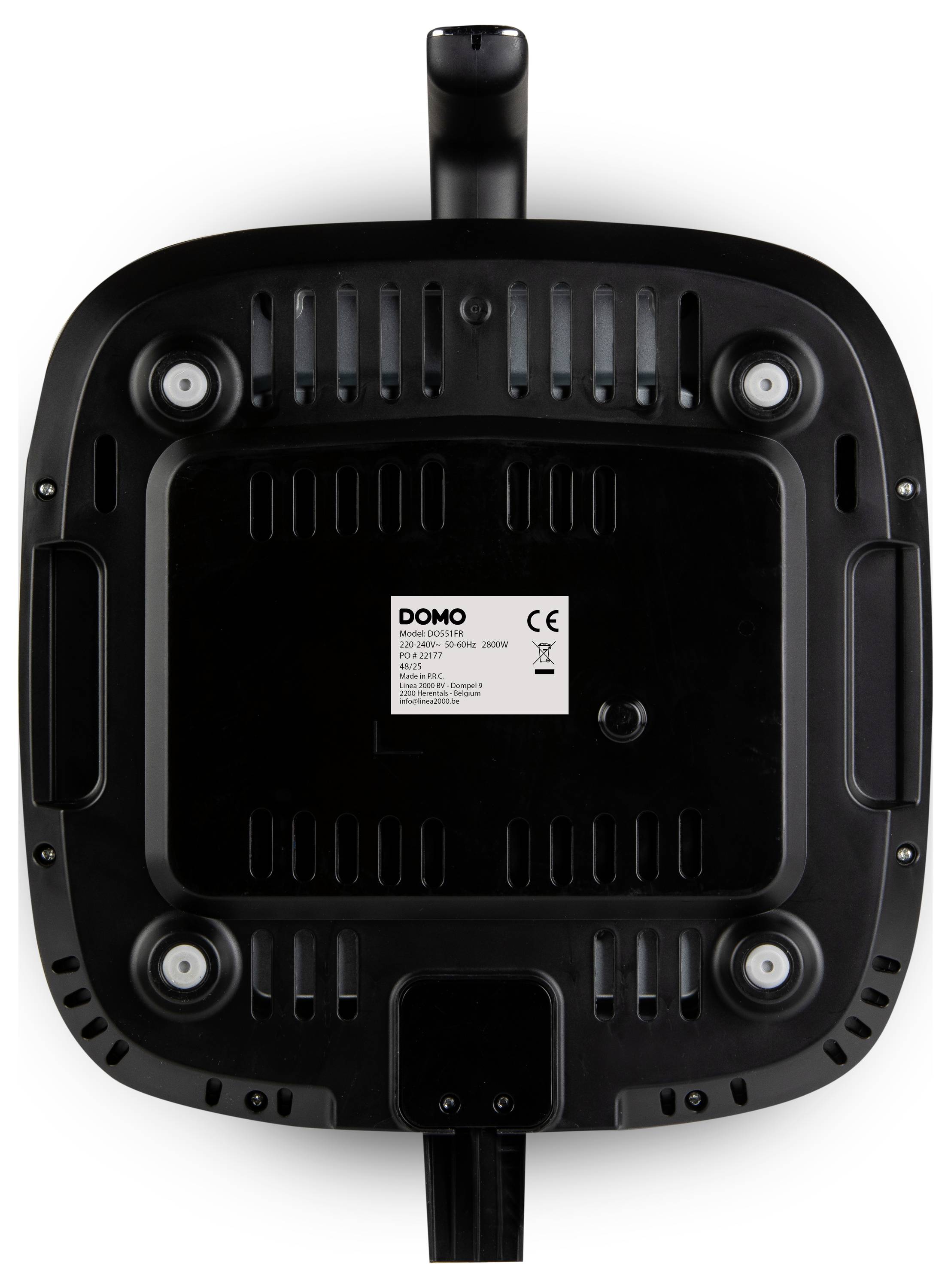 DOMO horkovzdušná fritéza 2800 W černá, stříbrná-1