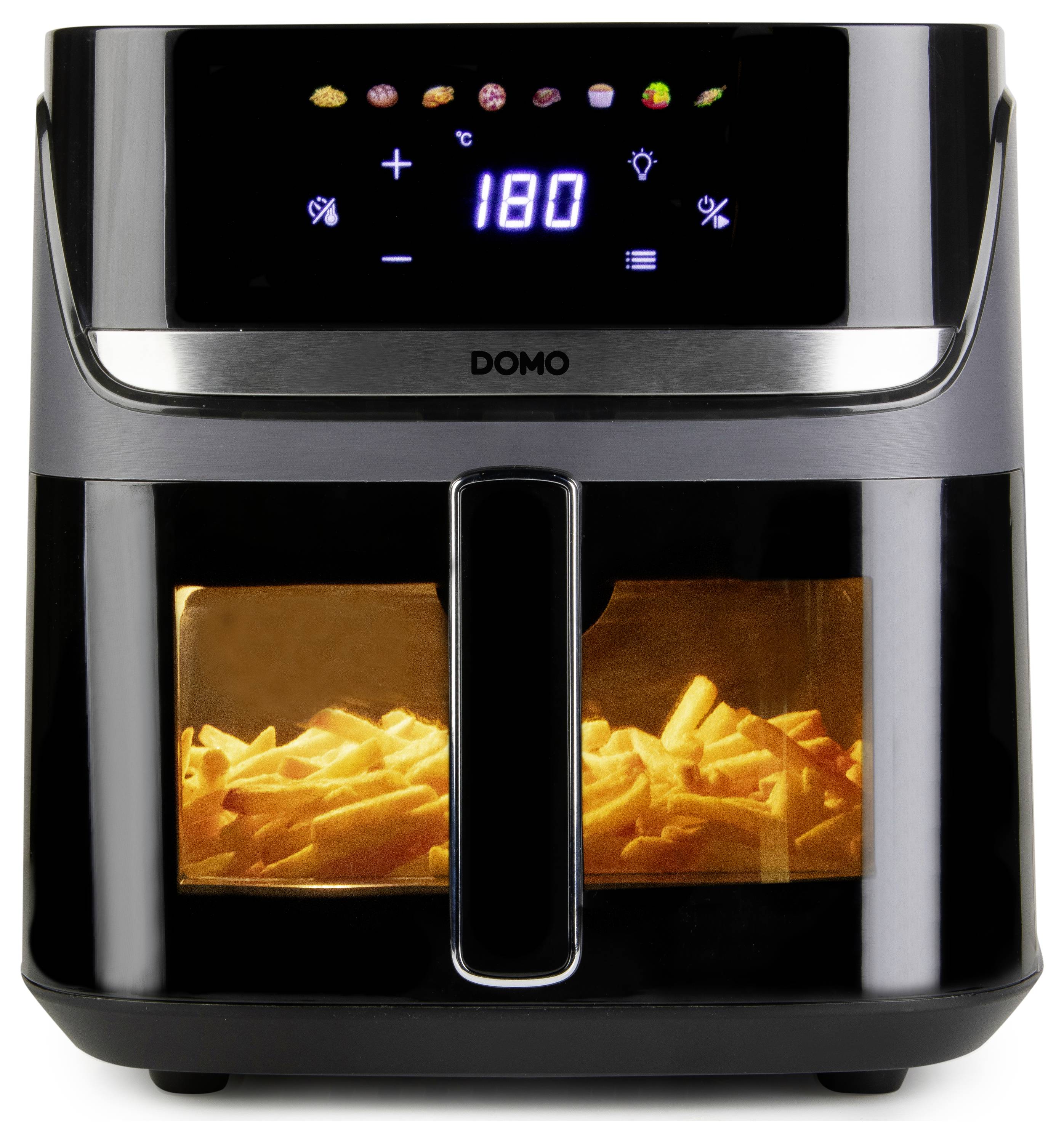 DOMO horkovzdušná fritéza 2800 W černá, stříbrná-7