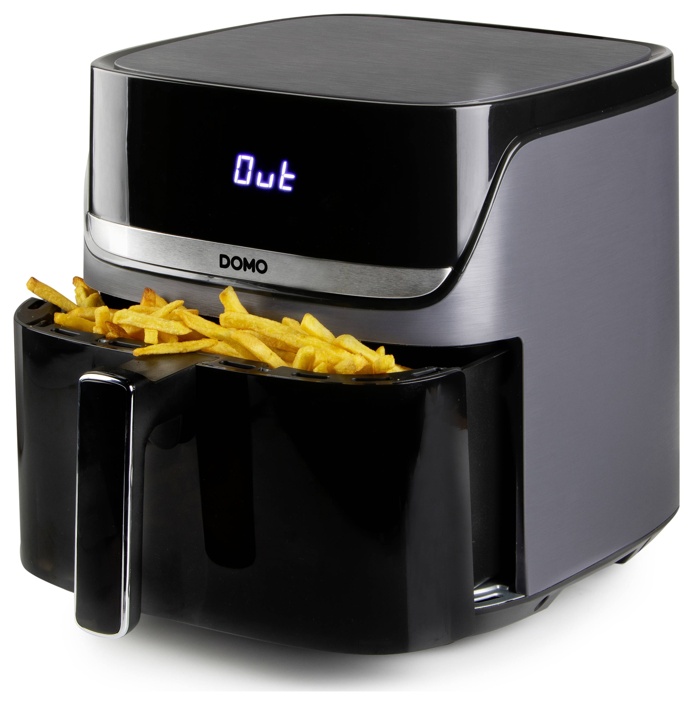 DOMO horkovzdušná fritéza 2800 W černá, stříbrná-13