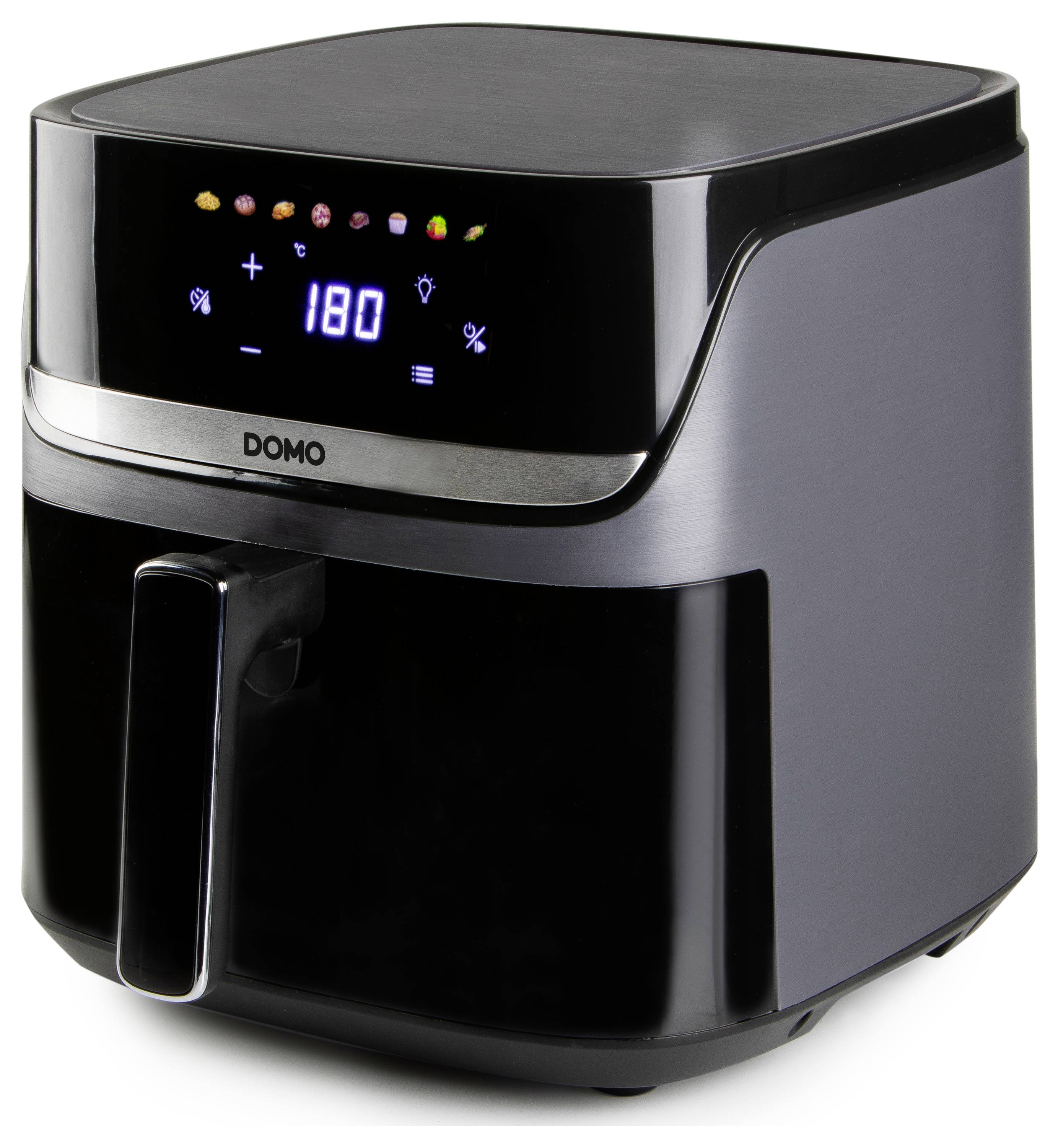 DOMO horkovzdušná fritéza 2800 W černá, stříbrná-17