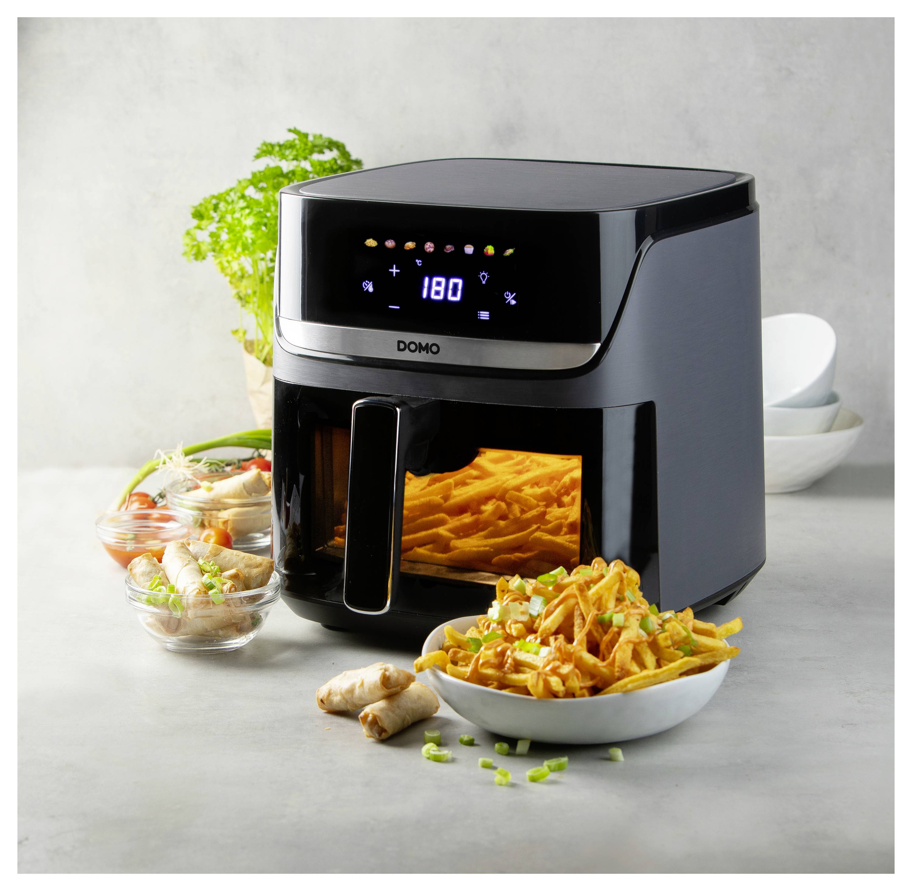 DOMO horkovzdušná fritéza 2800 W černá, stříbrná-20