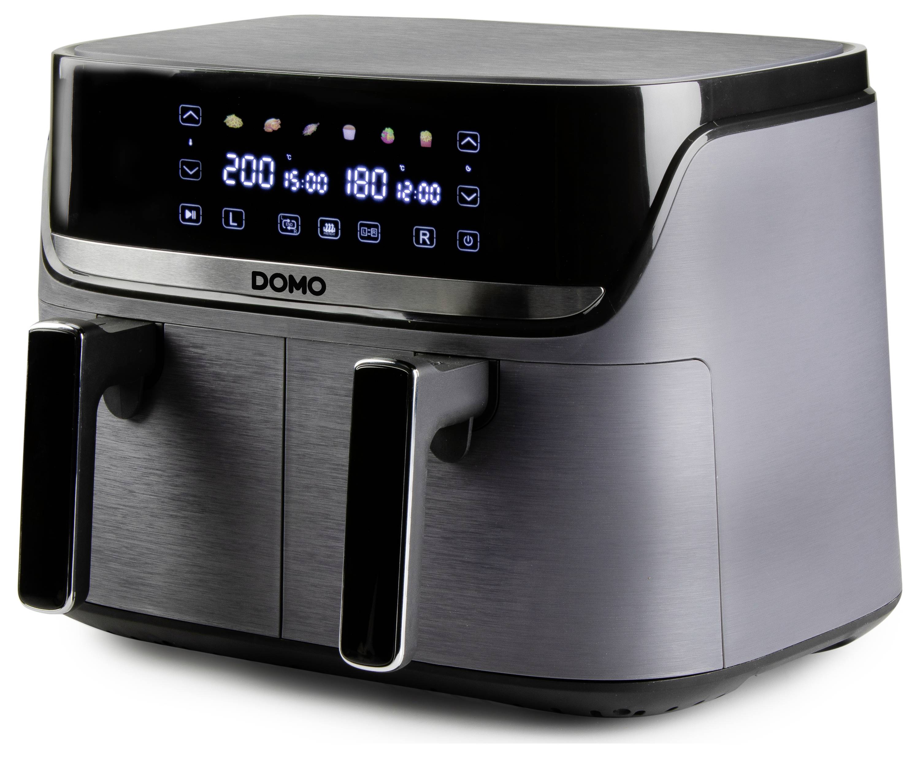 DOMO horkovzdušná fritéza 2850 W černá, stříbrná-13