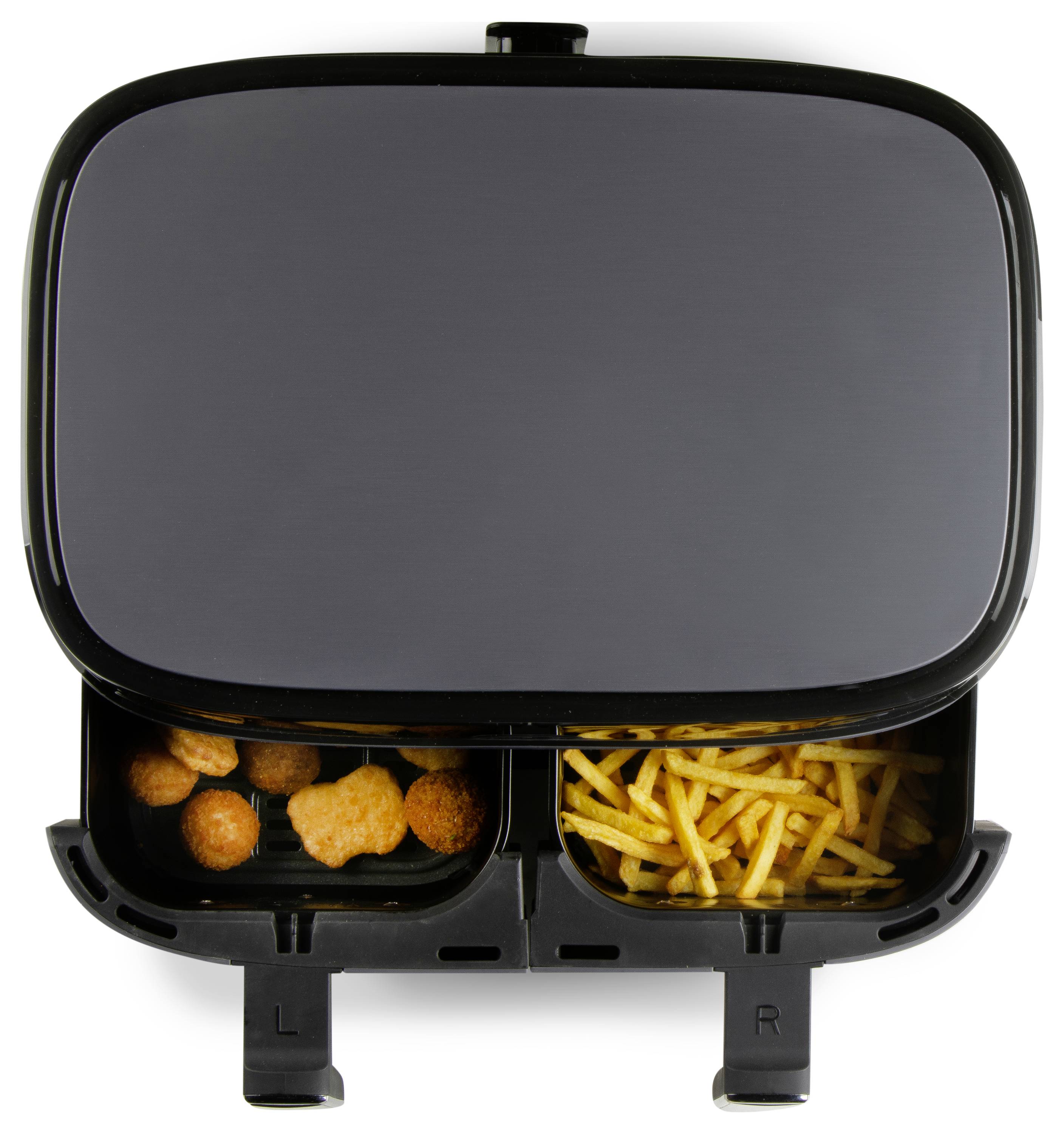 DOMO horkovzdušná fritéza 2850 W černá, stříbrná-19