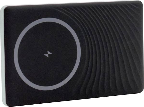 RealPower MAG ultra slim powerbanka 5000 mAh, MagSafe, Dodávka energie, USB-C®, stříbrná, černá