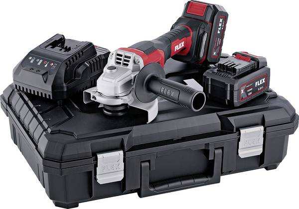 Flex L 125 18.0-EC LD/5.0 Set 534329 Akumulátorová úhlová bruska  125 mm, vč. 2x aku, vč. nabíječky, kufřík, 18 V