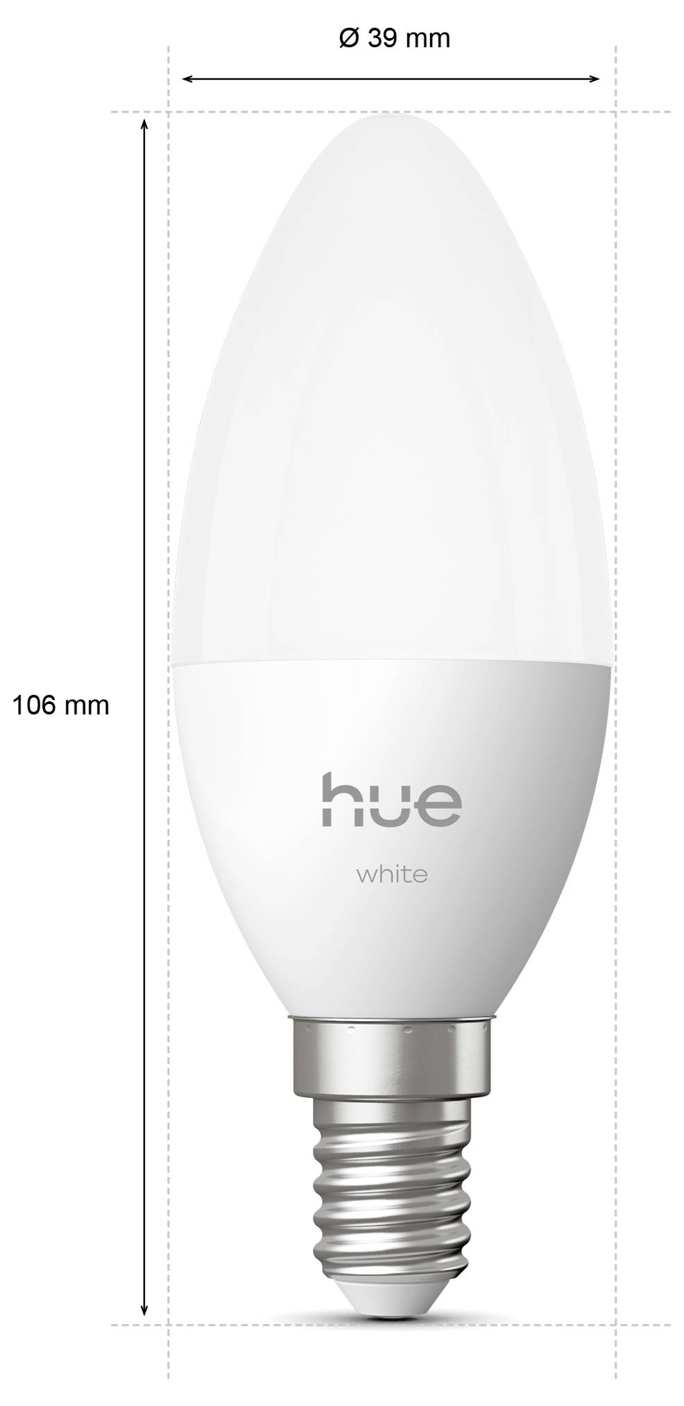 Philips Hue Hue LED žárovka (sada 2 ks) 8721103099662 Energetická třída (EEK2021): E (A - G) 2er-Pack E14 0.2 W teplá bí-2