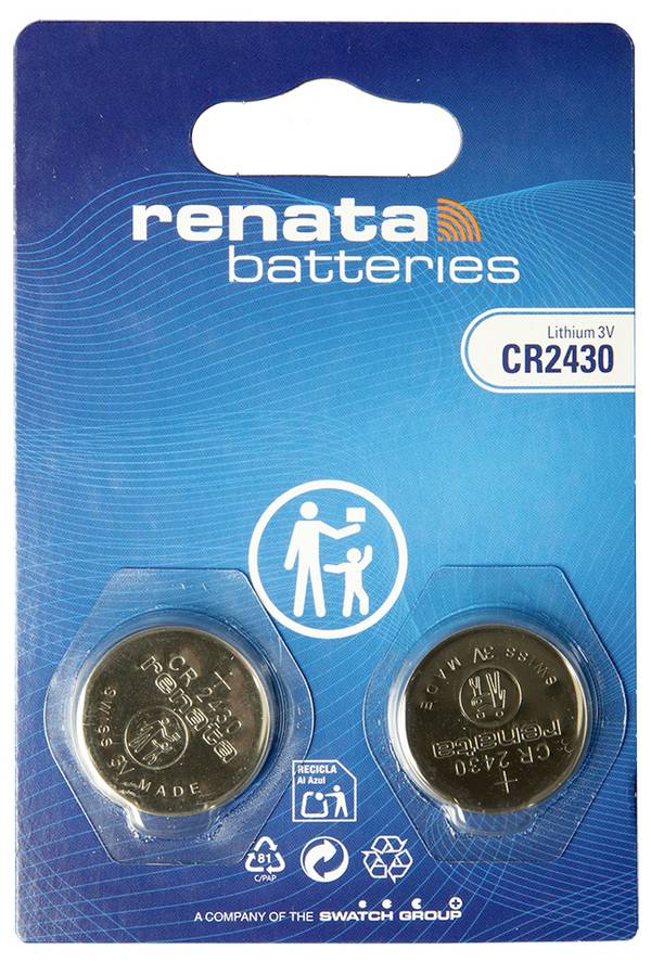 Renata box pro knoflíkové baterie CR 2430 3 V 2 ks 285 mAh Li-MnO2