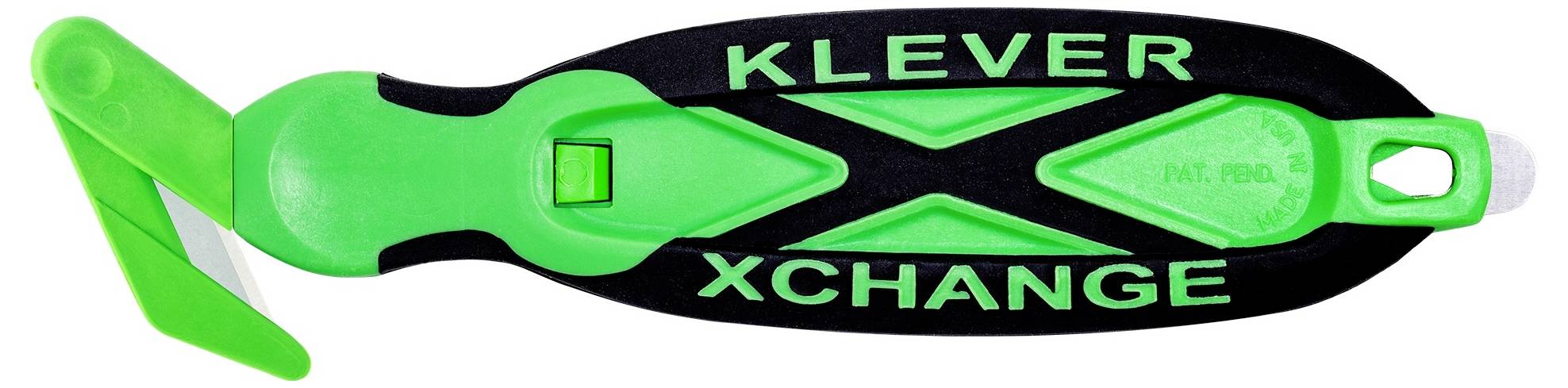 KLEVER KCJ-XC-30X KLEVER KCJ-XC-30X XChange™ 30 Kleen™ bezpečnostní nůž Zelená-černá, 10 ks 10 ks-1