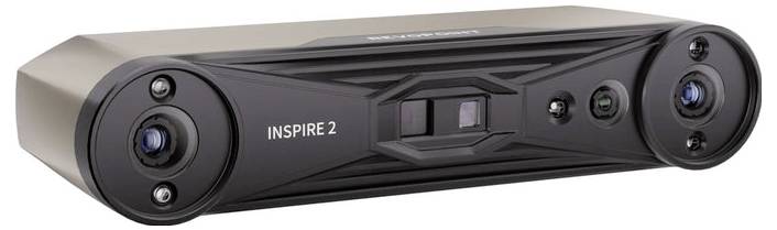 Dronová kamera Black Inspire 2 s modulem snímače, dvojitými objektivy a centrálním montážním držákem na bílém pozadí