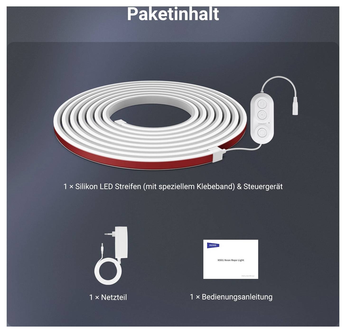 Neewer NS01-3 10107216 LED pásek základní sada Energetická třída (EEK2021): G (A - G) konektor 24 V 3000 mm RGBICW 1 ks-8