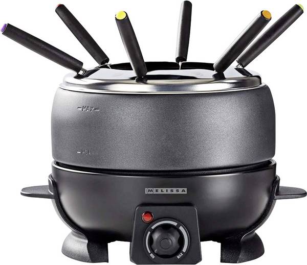 Melissa 16310236 fondue 800 W kabelové připojení, ochrana proti přehřátí černá