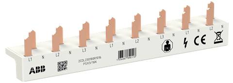 ABB 2CDL230180R1016 Fázová lišta FlexLine 3P+N, 16 pinů, 8 TE PSX3/16N Phase busbar šedá 10 mm² 63 A 1 ks-2