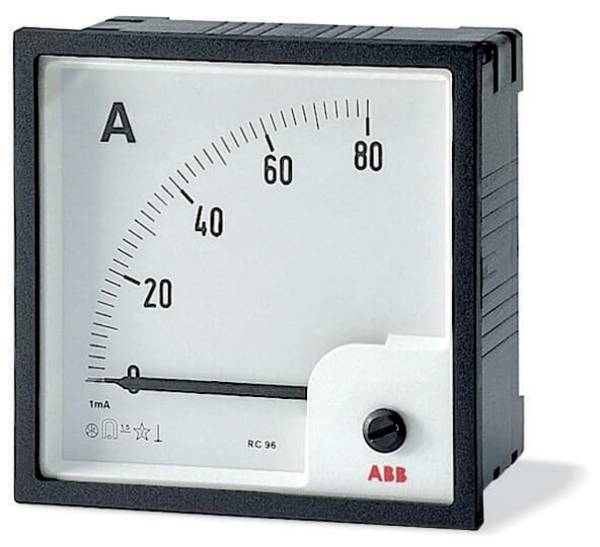 ABB 2CSG313070R4001 AMT1-A1-25/96 Ampérmetr pro montáž do skříňového rozvaděče AMT1-A1-25/96   otočná cívka