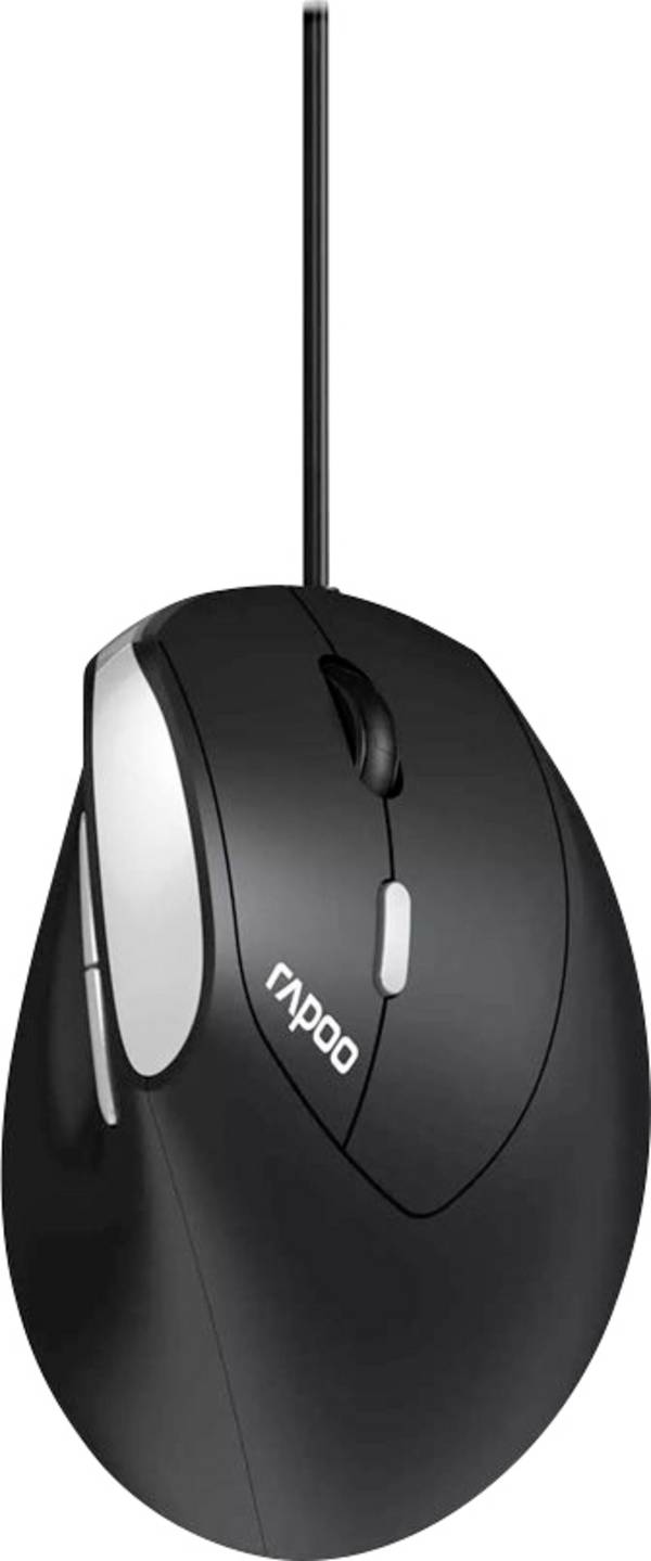 Rapoo EV200  myš, přenos kabelový, 3 tlačítko, 1600 dpi, černá