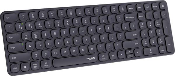 Rapoo E9310M bezdrátový, Bluetooth® klávesnice německá, QWERTZ černá