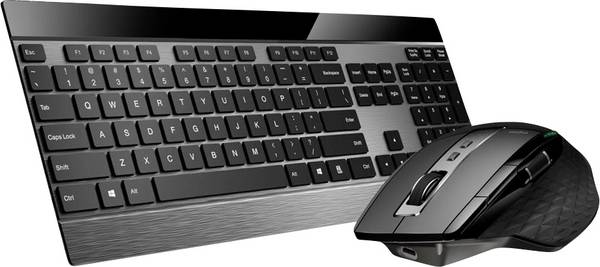 Rapoo 9900M bezdrátový, Bluetooth® sada klávesnice a myše  německá, QWERTZ černá