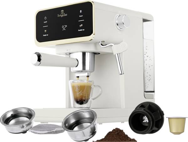 BerlingerHaus  Kávovar Sahara  950 W kompatibilní s E.S.E. Pad, displej, s ohřívačem šálků