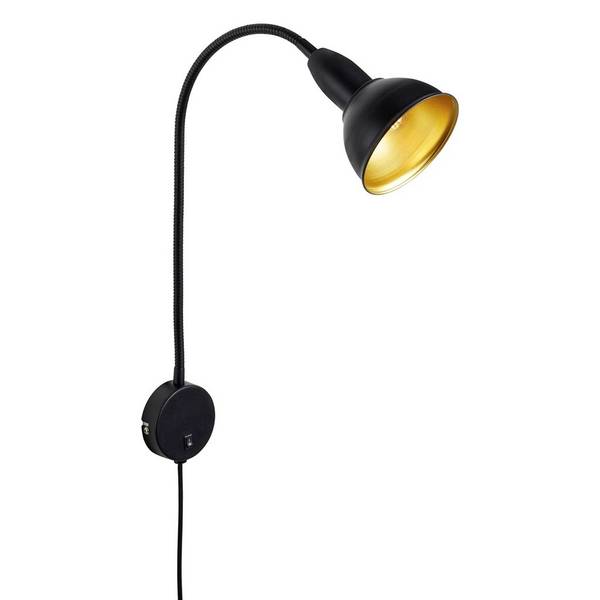 Briloner HYGGE 2084015 nástěnné světlo  E14    černá/zlatá