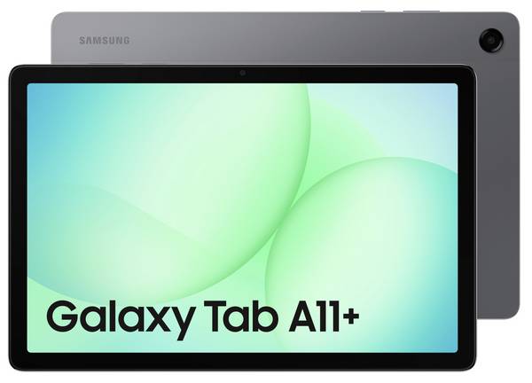 <br>  Samsung<br>  Galaxy Tab A11+<br>  Verze EU<br>  <br>  128 GB<br>  šedá<br>  tablet s OS Android<br>  27.9 cm (11 palec) Energetická třída (EEK2021) E (A - G)1920 x 1200 Pixel