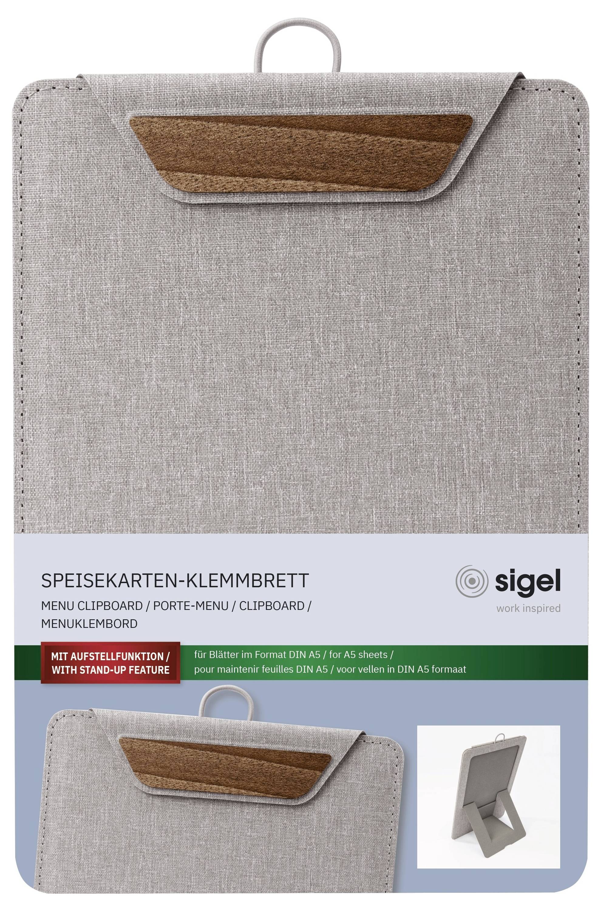 Sigel Deska na jídelní lístek KB224 světle šedá, hnědá (š x v) 165 mm x 235 mm-8