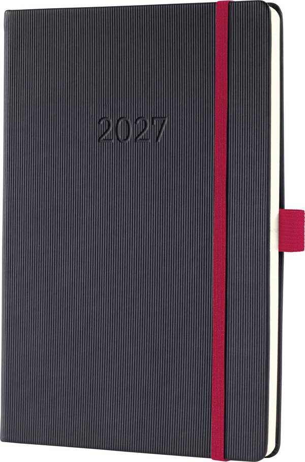 <br>  Sigel<br>  C2708<br>  týdenní kalendář<br>  Conceptum 2027 Hardcover<br>  DIN A5<br>  černá, červená<br>  192 Seiten<br>  1 ks<br>