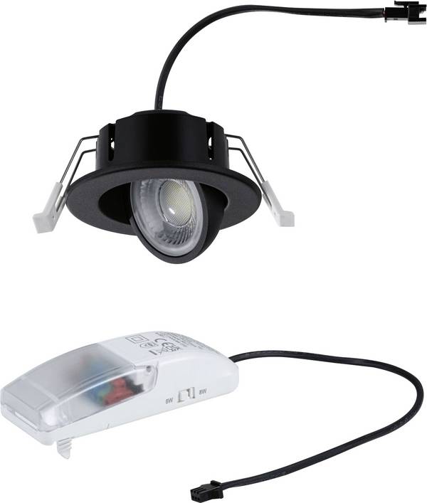 Paulmann 92413  LED vestavné svítidlo, LED, 5 W, 8 W, černá (matná)