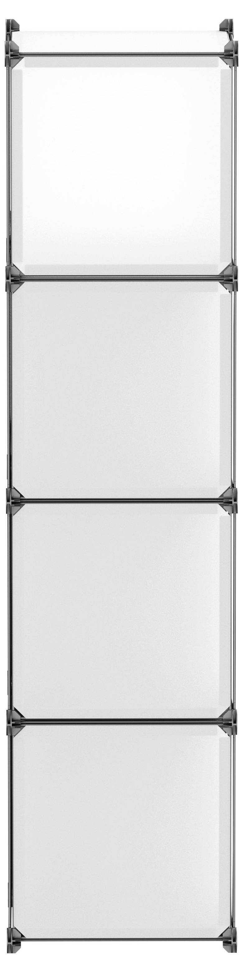 TOOLCRAFT TO-11386269 Cube , (š x v x h) 300 x 300 x 300 mm, PP, Čistá ocel, poloprůhledná-2