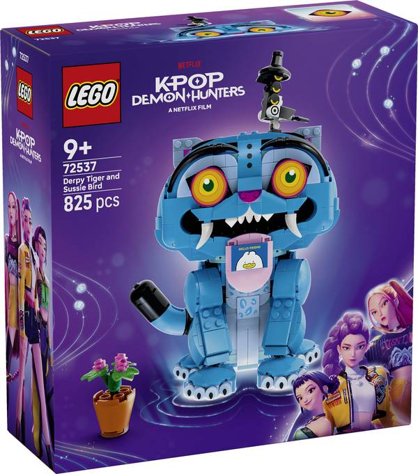 72537 LEGO® KPop Demon Hunters Tiger Derpy a Elster Sussie; k-Pop předměty pro hraní a vystavení