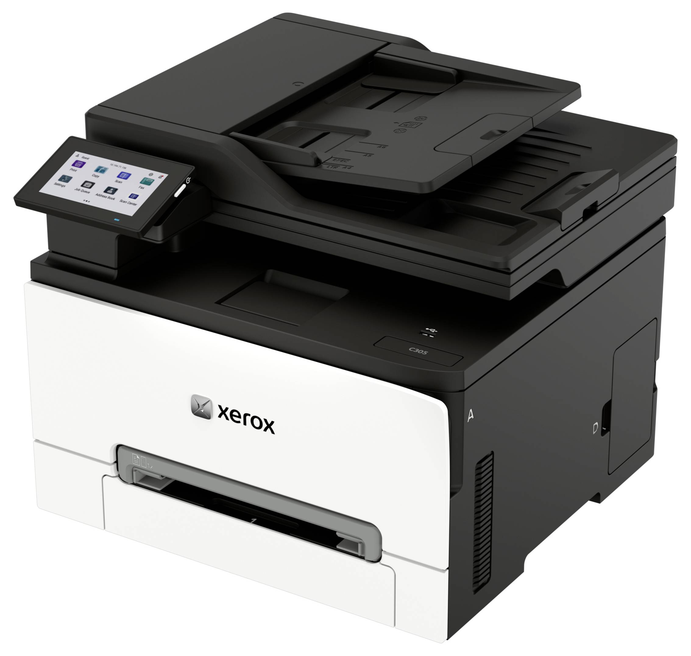 Multifunkční tiskárna Xerox s dotykovým ovládacím panelem a automatickým podavačem dokumentů