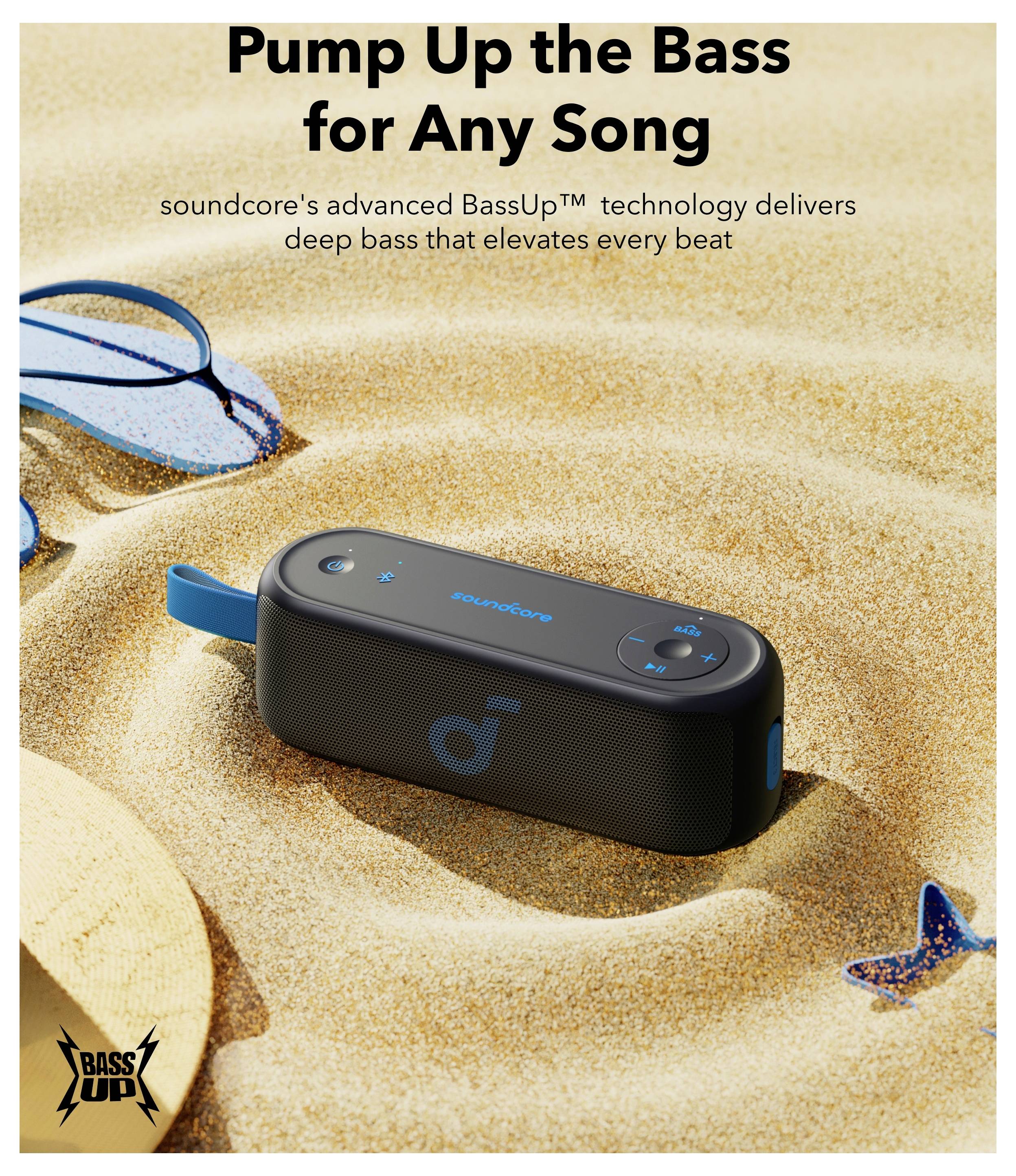 Anker Soundcore Select 3 Bluetooth® reproduktor USB, přenosné, prachotěsný, odolná vůči stříkající vodě vícebarevná-3